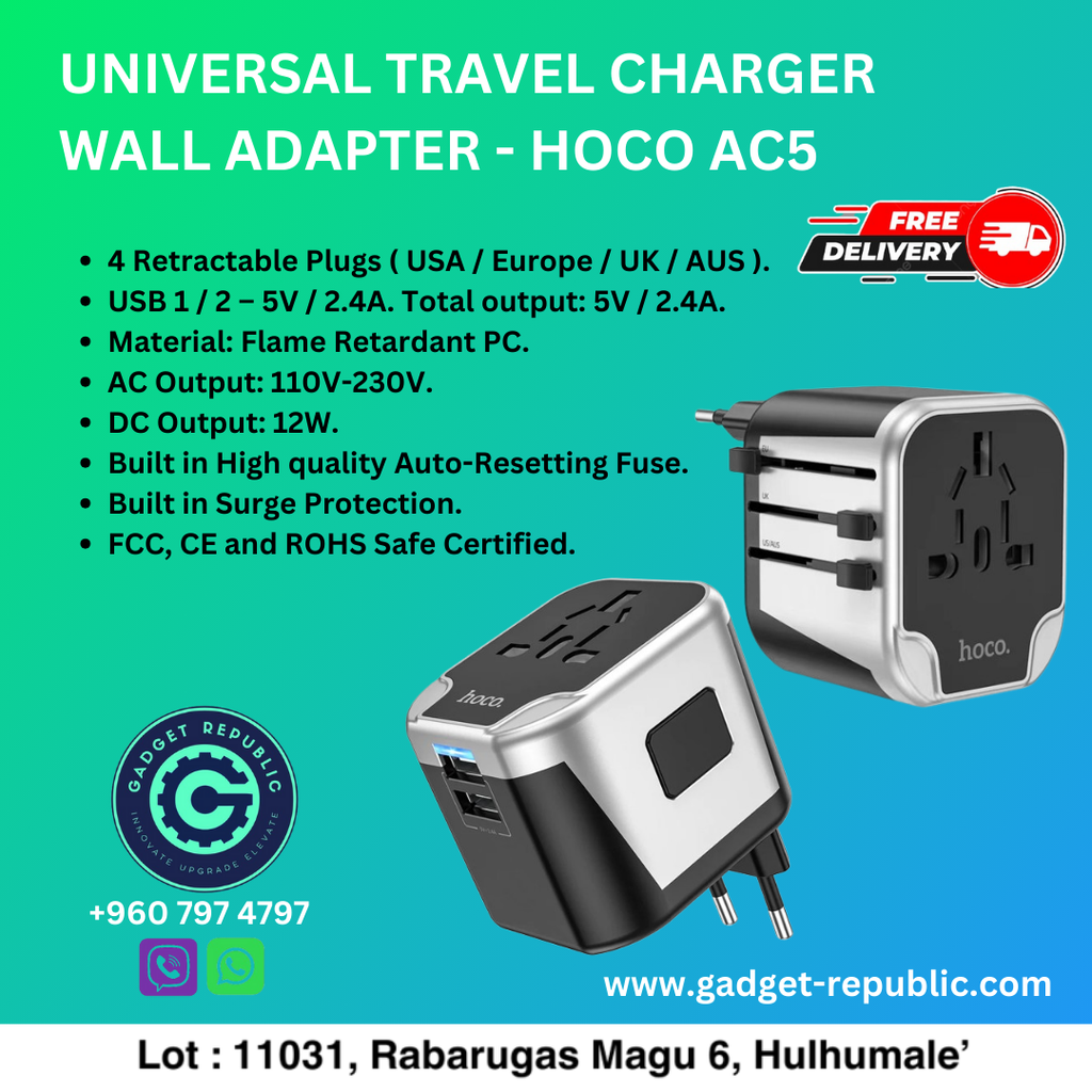 UNIVERSAL CONVERSION CHARGER 12W HOCO AC5