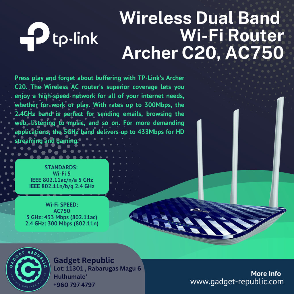 WiFi Router Dual Band AC750 tp-link  Archer C20
