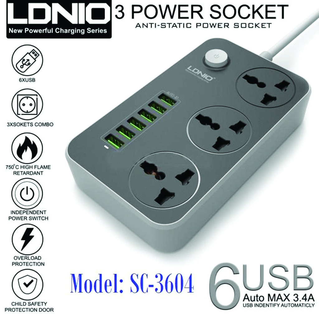 POWER SOCKET LDNIO SC3604