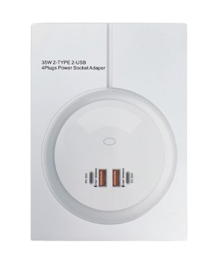 iPHONE 14 PRO MAX ADAPTER 35W (2 X TYPE C / 2 X USB)