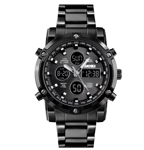 WRIST WATCH MEN SKEMI BLACK 1389