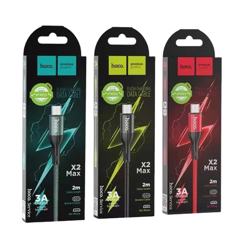 DATA CABLE HOCO MICRO  2M X2 MAX