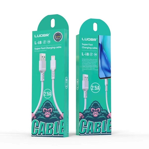 SUPERFAST CHARGING CABLE LIGHTNING LUOBR  L-i8  1M