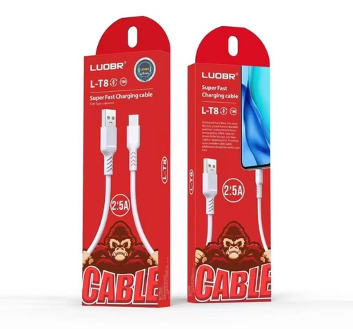SUPERFAST CHARGING CABLE TYPE C LUOBR L-T8  1M