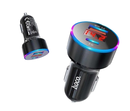 CAR CHARGER HOCO HK30 USB  AND TYPE C
