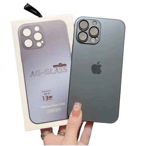 BACK COVER AG GLAAS CASE APPLE LOGO IPHONE  15